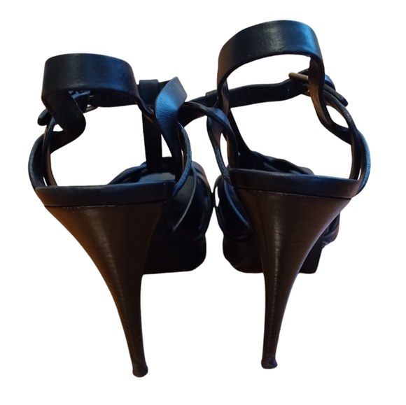 Yves Saint Laurent Leather T-Strap Sandals - Picture 5 of 8